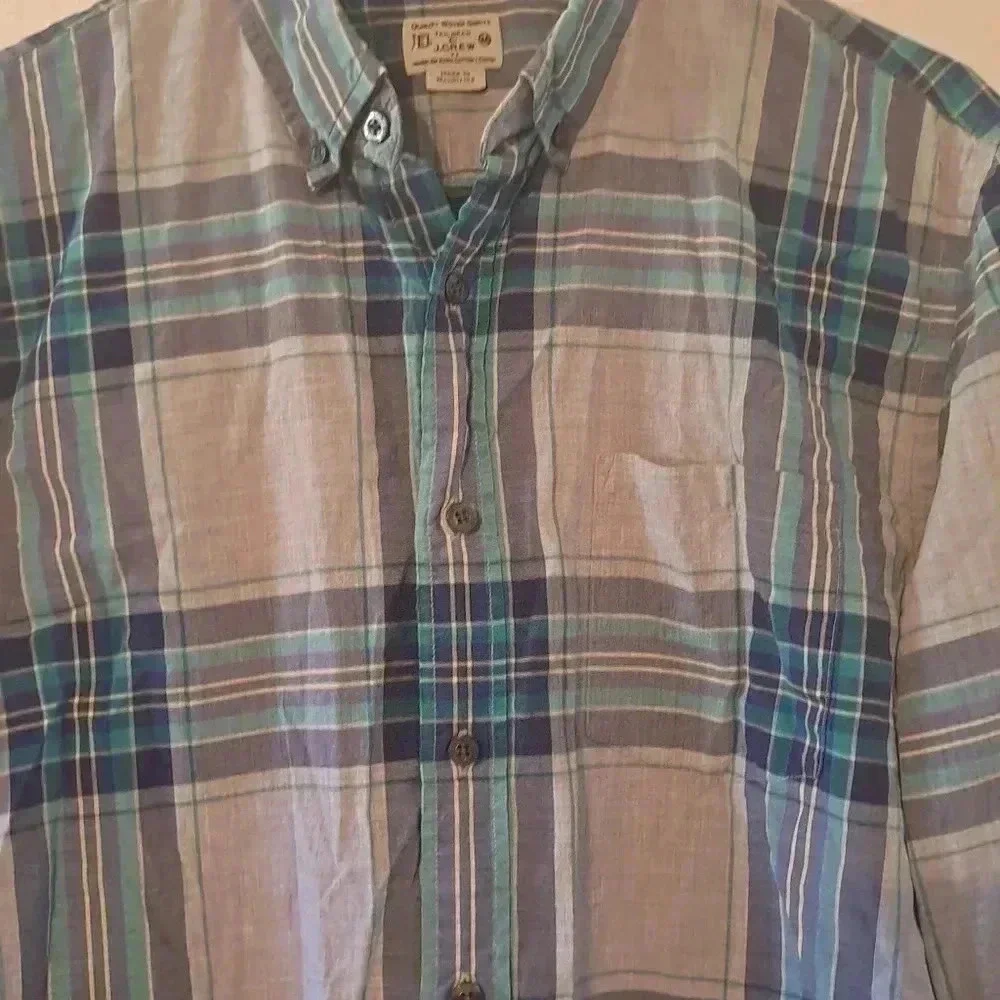 J Crew 100% Cotton Button Down EUC Size Medium